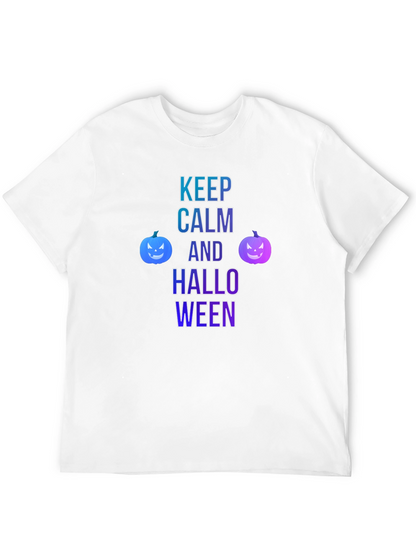 Keep Calm and Halloween Black T-Shirt