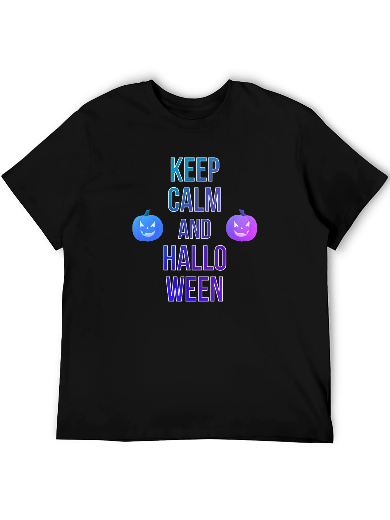 Keep Calm and Halloween Black T-Shirt