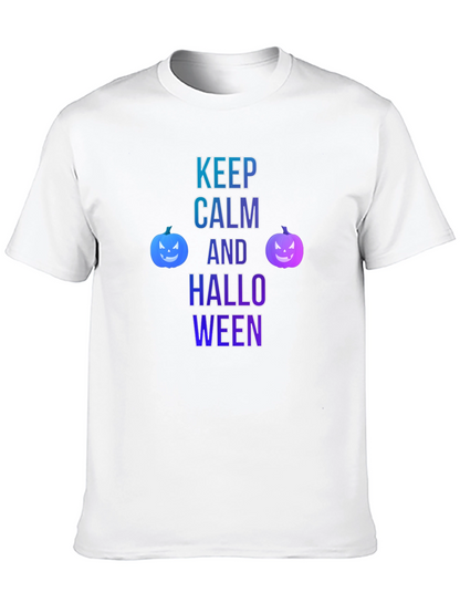 Keep Calm and Halloween Black T-Shirt