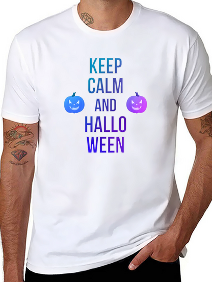 Keep Calm and Halloween Black T-Shirt