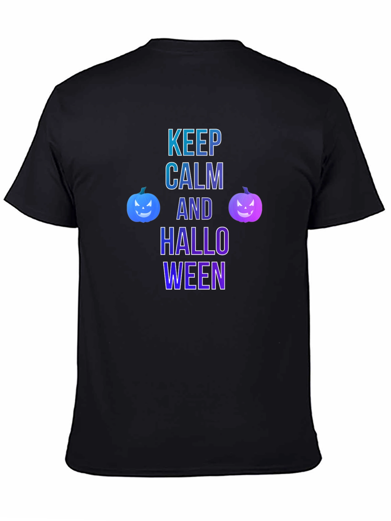 Keep Calm and Halloween Black T-Shirt