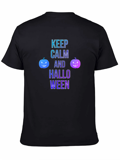 Keep Calm and Halloween Black T-Shirt