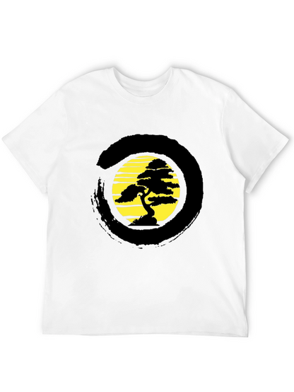 Zen Bonsai Tree Graphic T-Shirt - Relaxed Fit