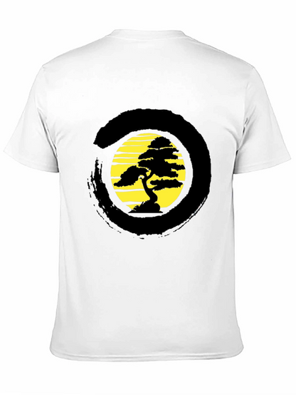 Zen Bonsai Tree Graphic T-Shirt - Relaxed Fit