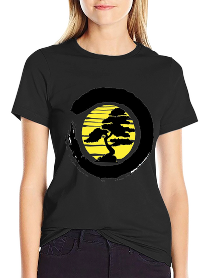 Zen Bonsai Tree Graphic T-Shirt - Relaxed Fit