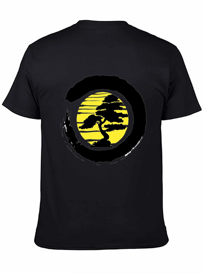 Zen Bonsai Tree Graphic T-Shirt - Relaxed Fit