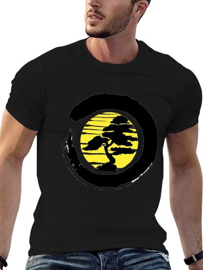 Zen Bonsai Tree Graphic T-Shirt - Relaxed Fit