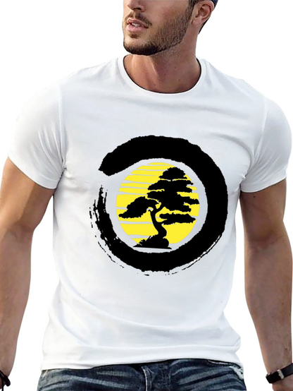 Zen Bonsai Tree Graphic T-Shirt - Relaxed Fit