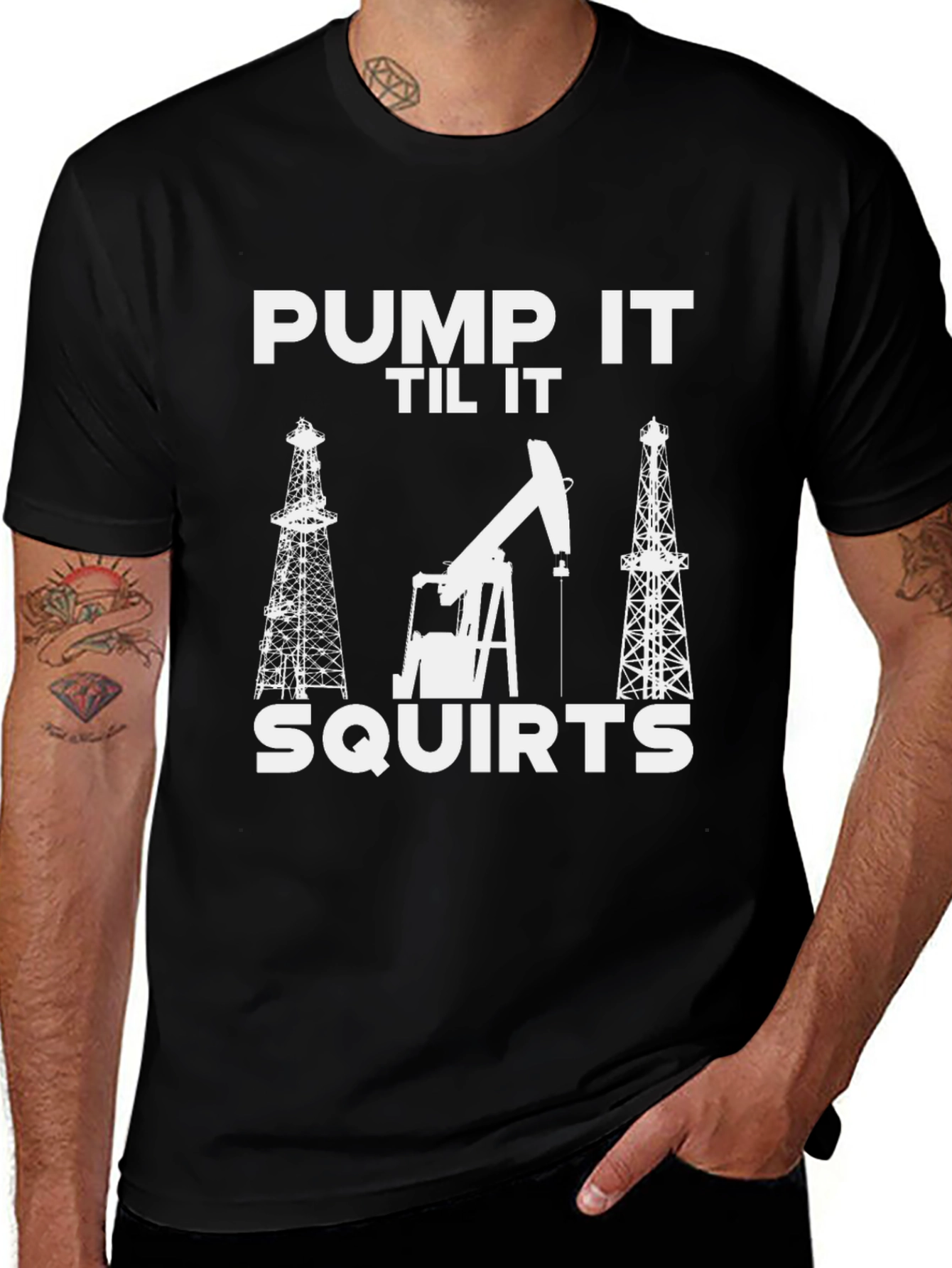 Pump It Til It Squirts Black T-Shirt