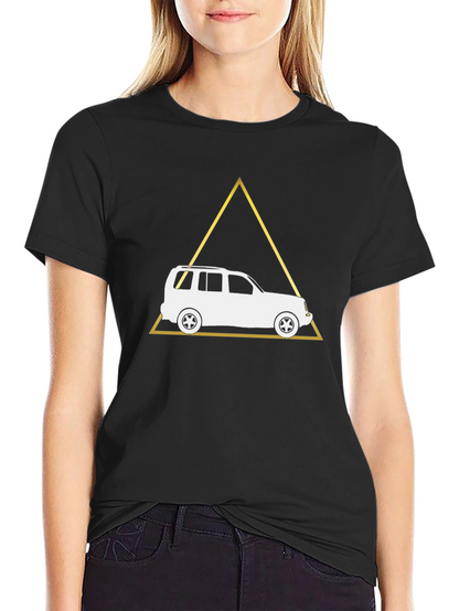 Geometric Car T-Shirt - Black