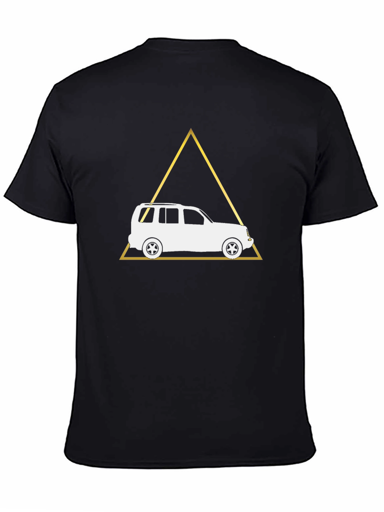 Geometric Car T-Shirt - Black