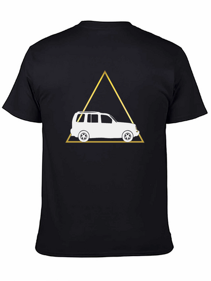Geometric Car T-Shirt - Black