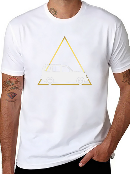 Geometric Car T-Shirt - Black
