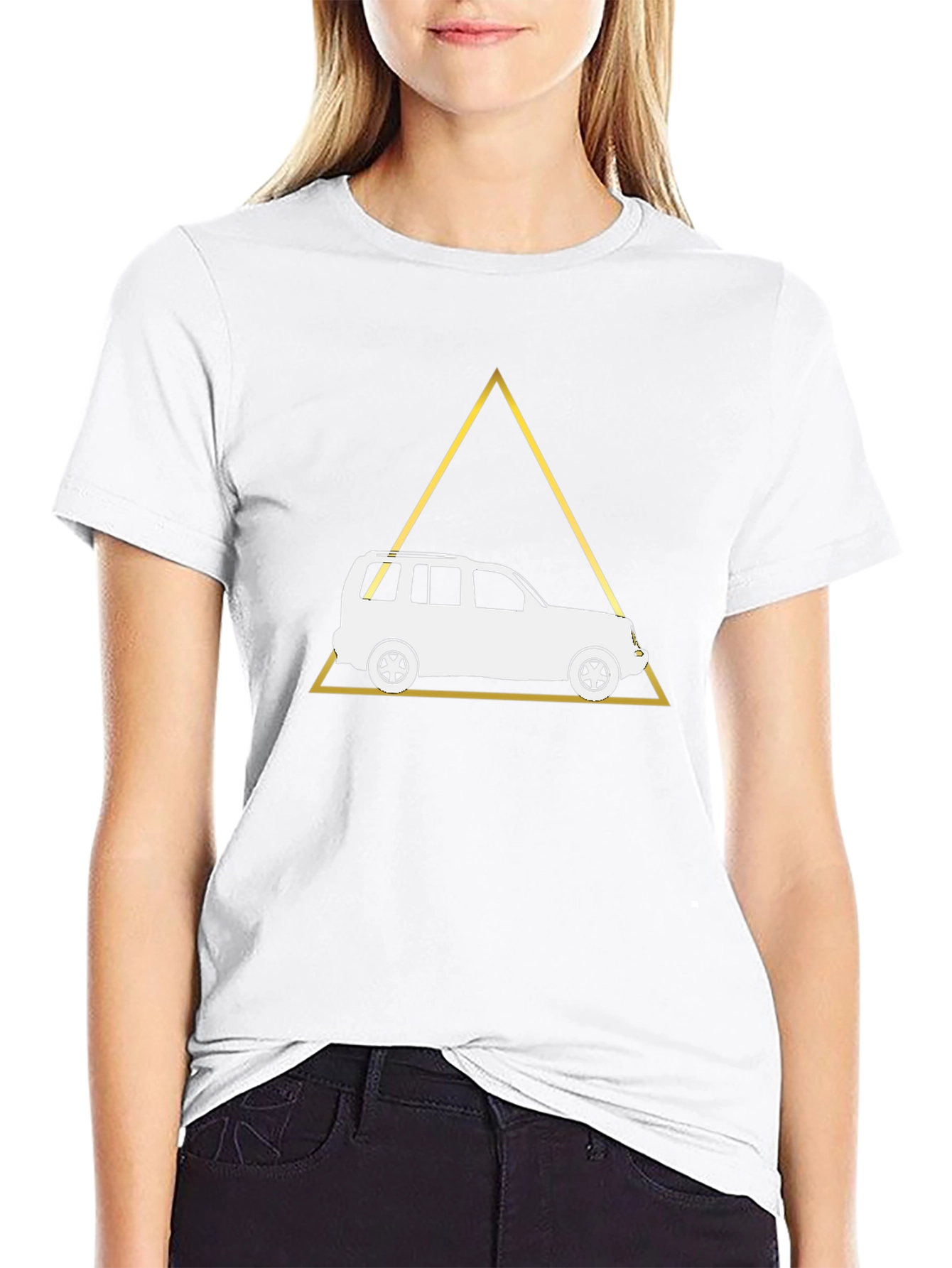 Geometric Car T-Shirt - Black