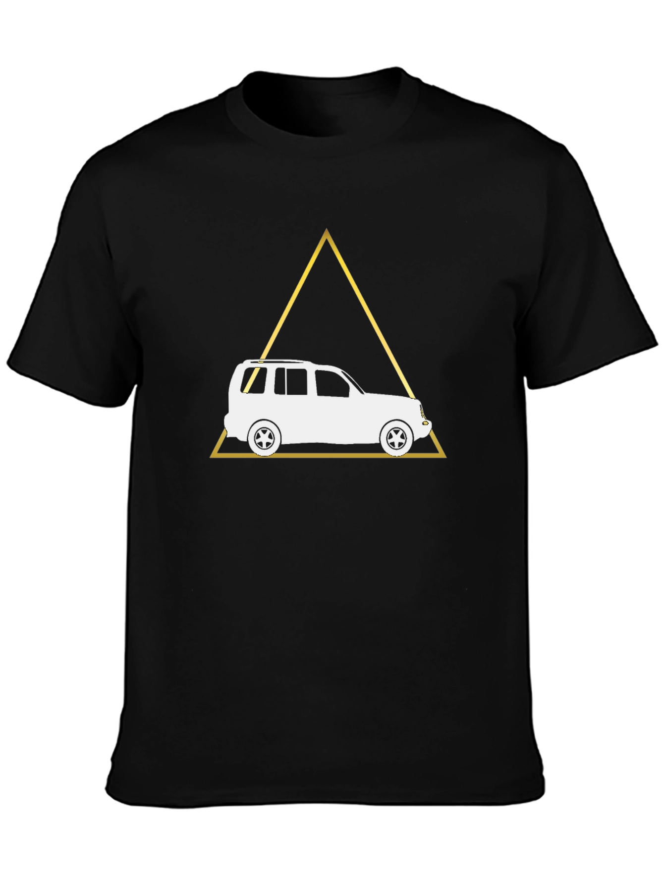 Geometric Car T-Shirt - Black