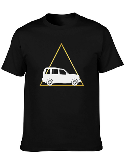 Geometric Car T-Shirt - Black