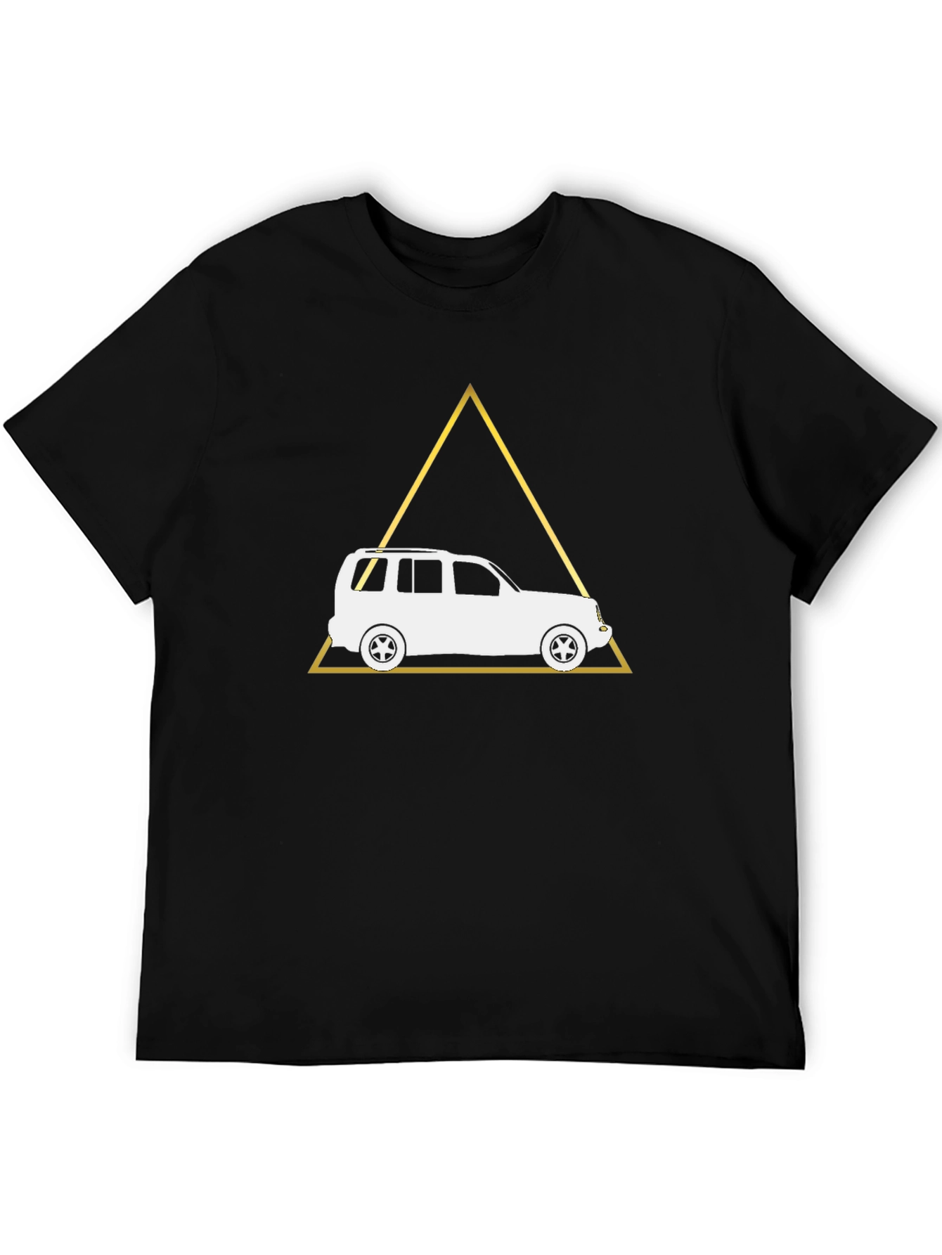 Geometric Car T-Shirt - Black