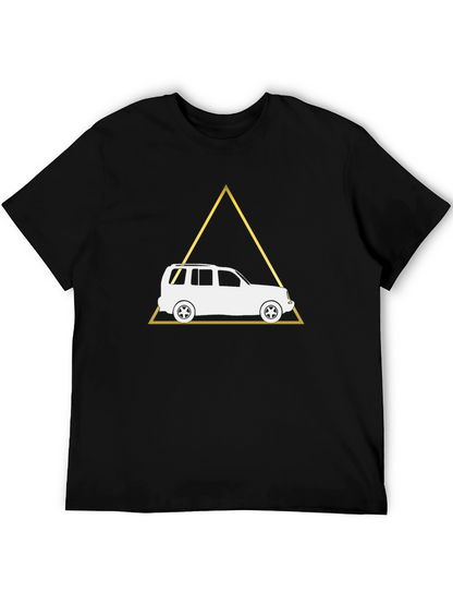 Geometric Car T-Shirt - Black