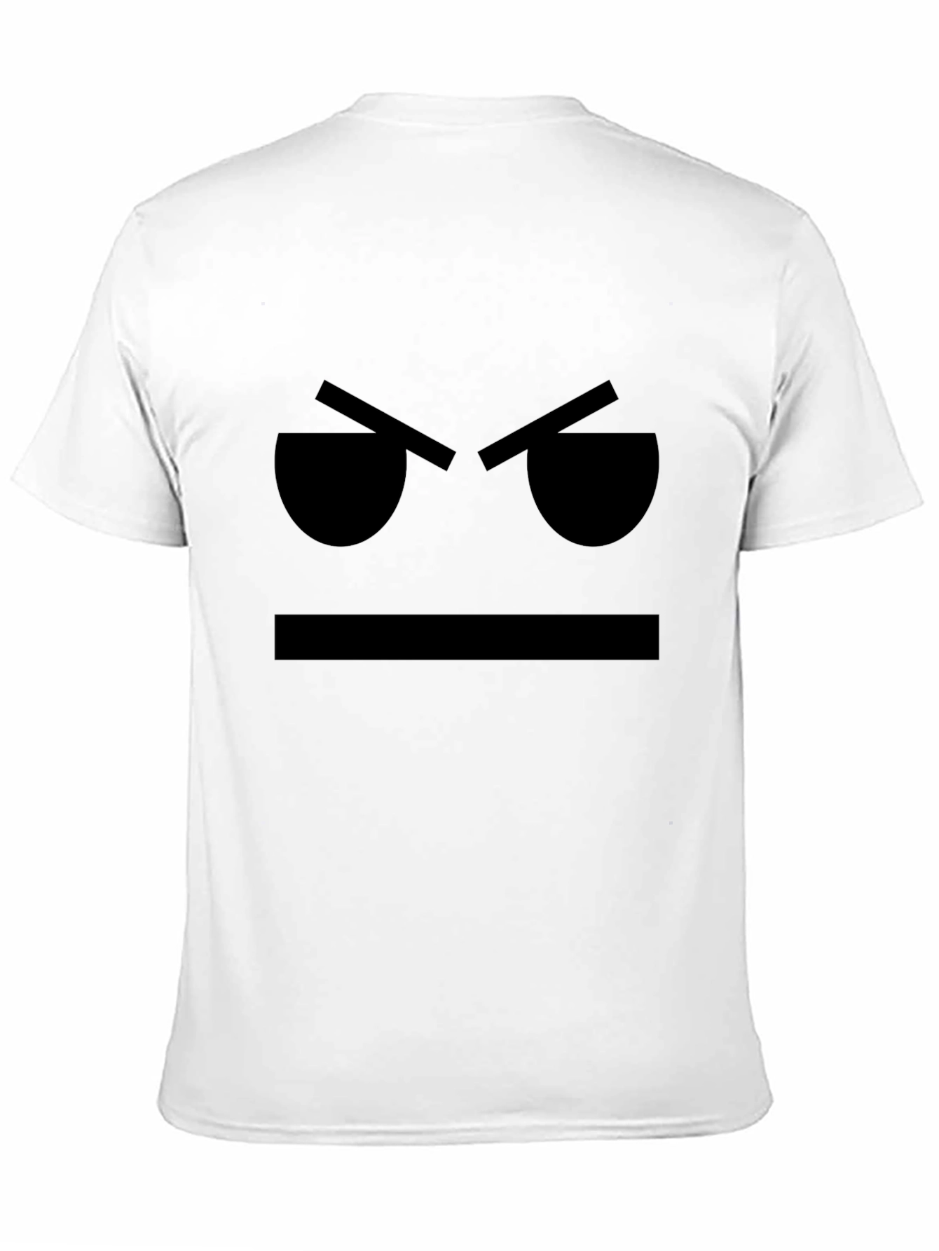 Grumpy Face Graphic T-Shirt - Black Cotton Tee