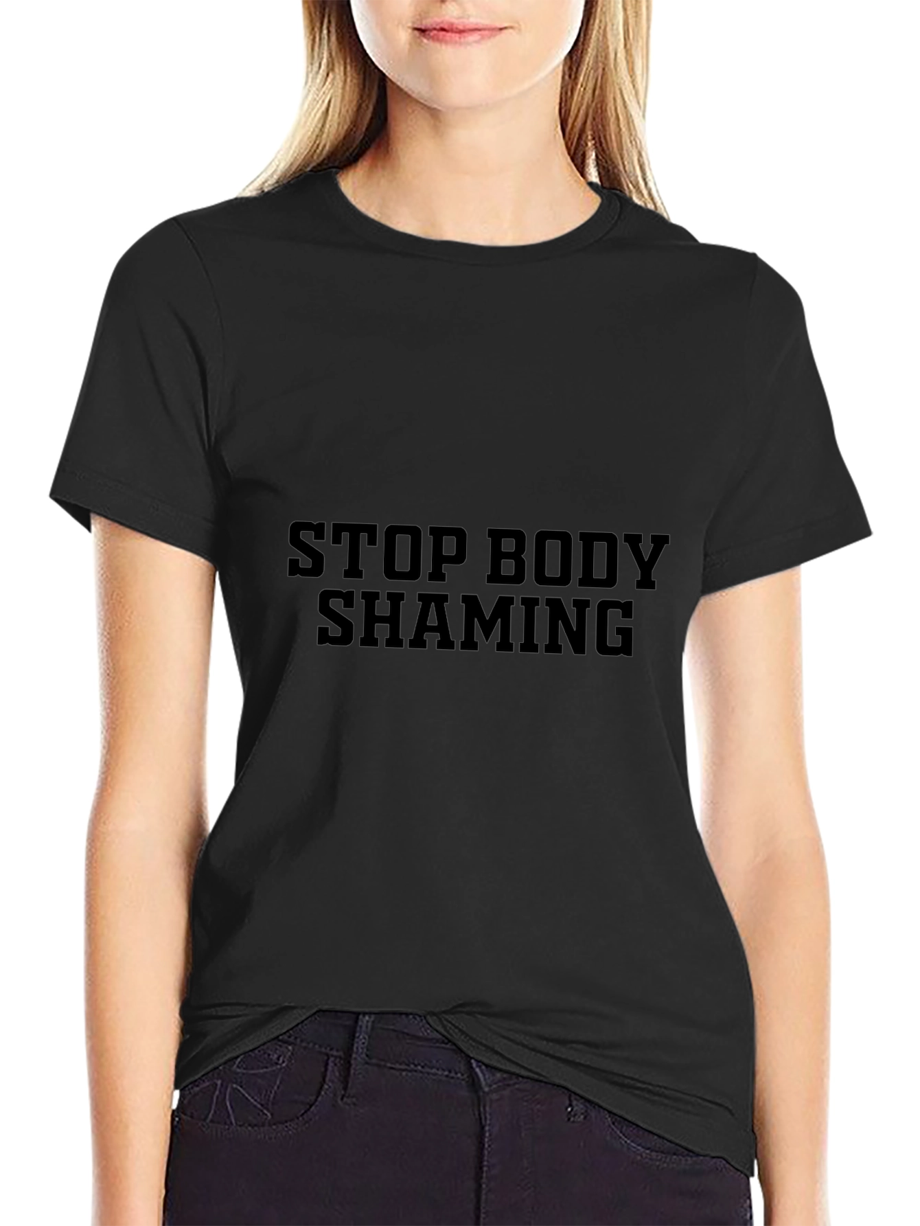 Stop Body Shaming Black T-Shirt