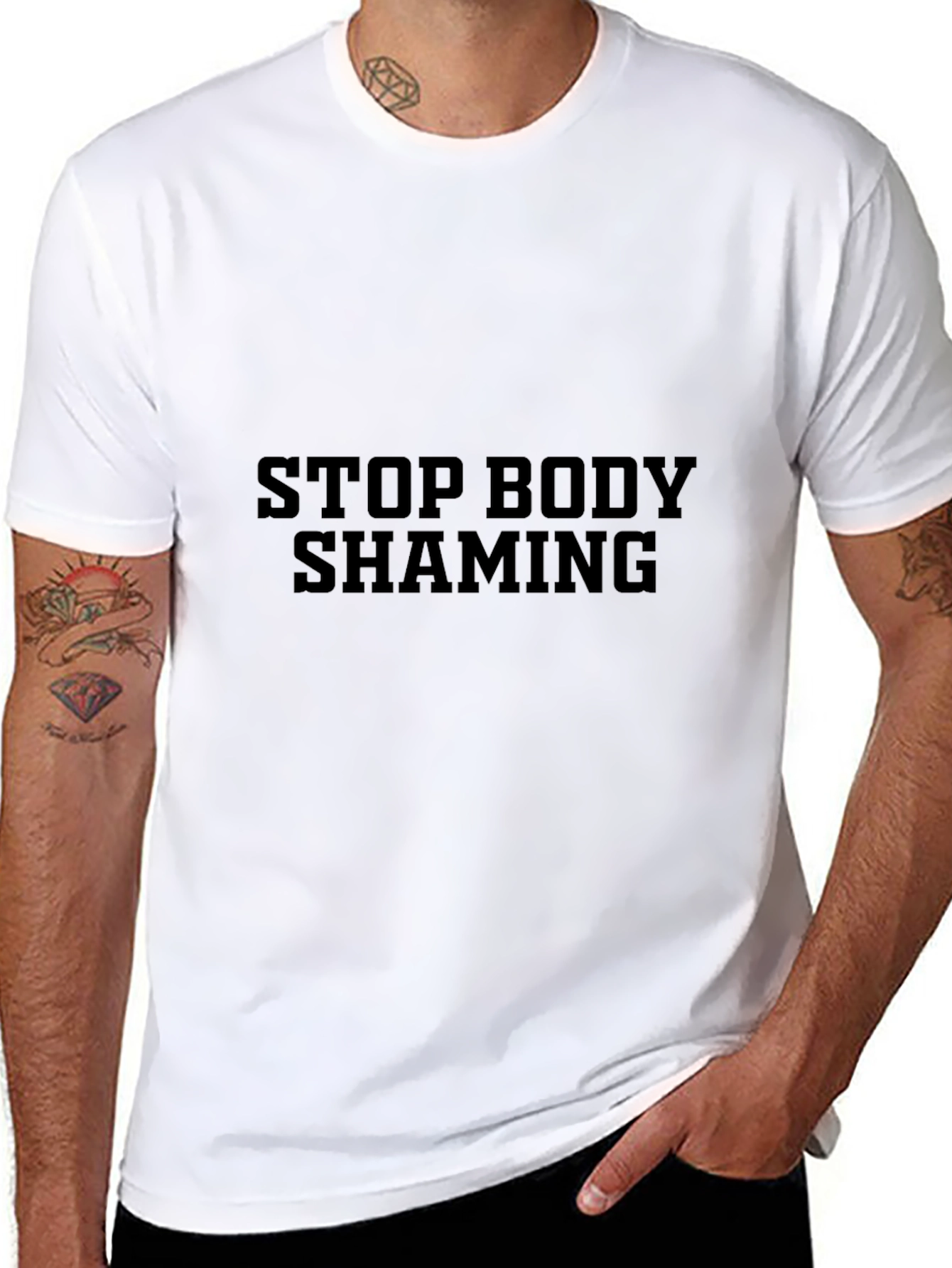 Stop Body Shaming Black T-Shirt