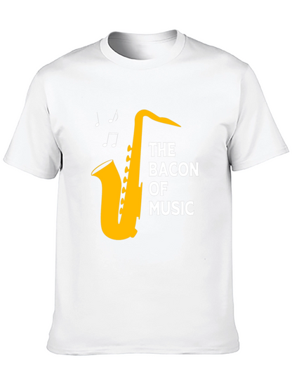 The Bacon of Music Saxophone T-Shirt - Black