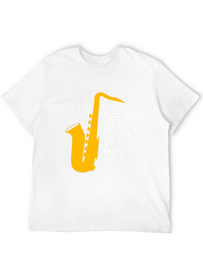 The Bacon of Music Saxophone T-Shirt - Black