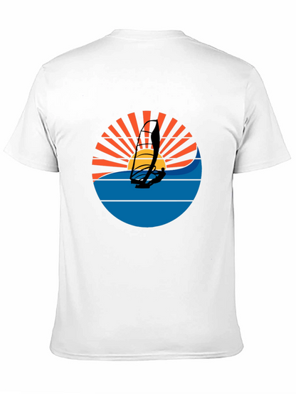 Windsurfing Sunset Graphic Tee - Black