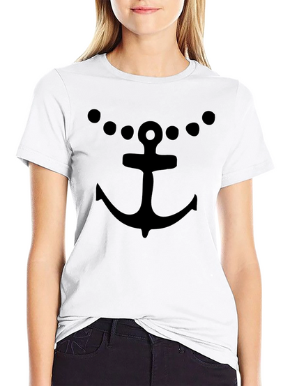 Anchor & Dots Black T-Shirt - Nautical Style