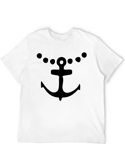 Anchor & Dots Black T-Shirt - Nautical Style