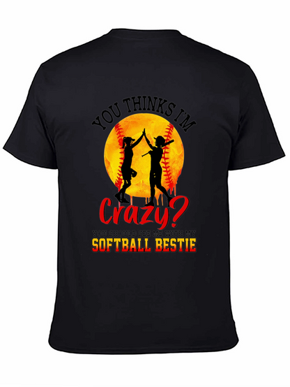 Crazy Softball Bestie T-Shirt