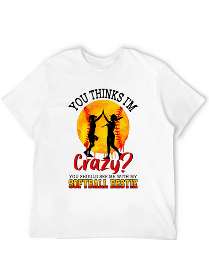 Crazy Softball Bestie T-Shirt