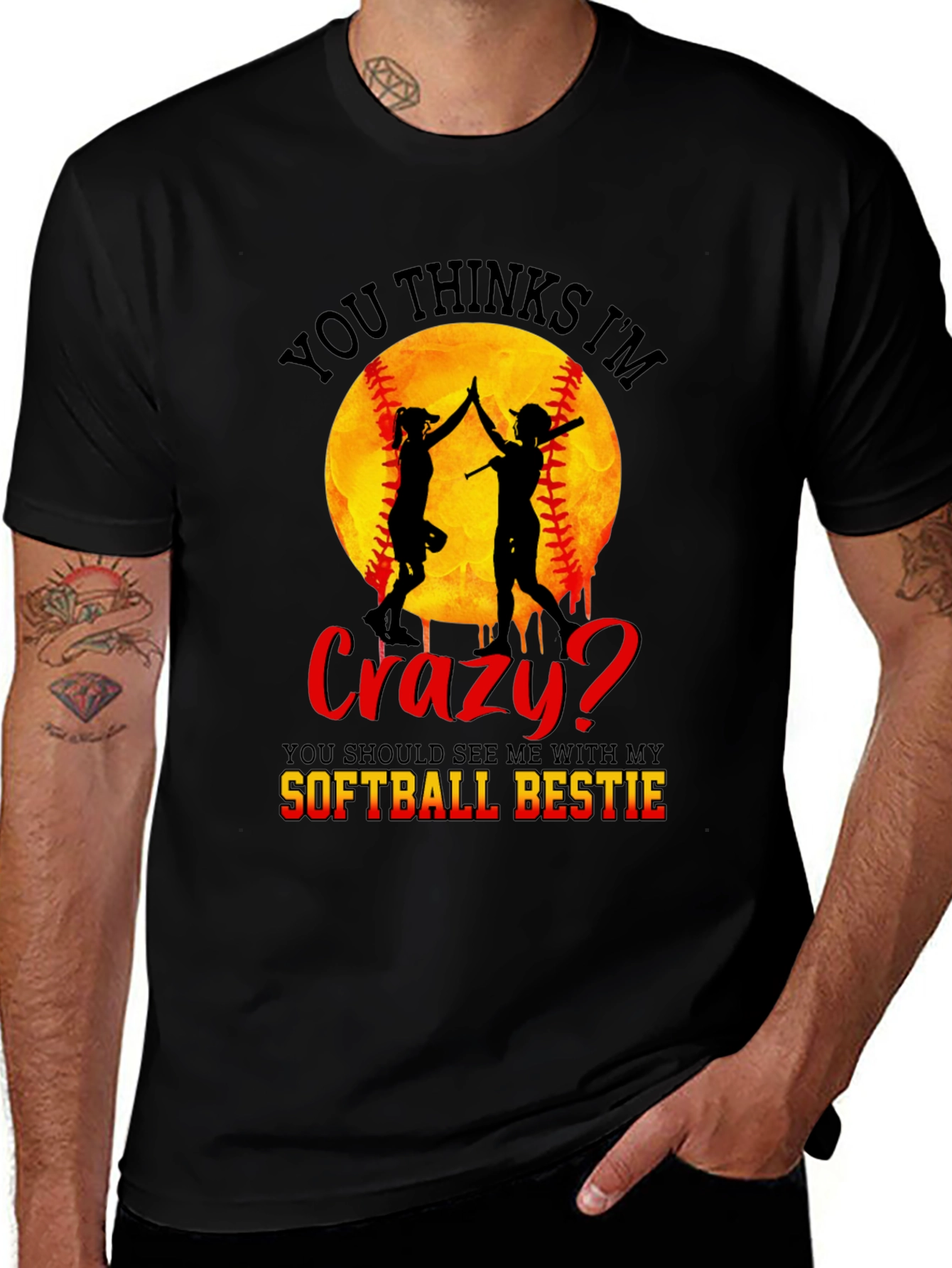 Crazy Softball Bestie T-Shirt