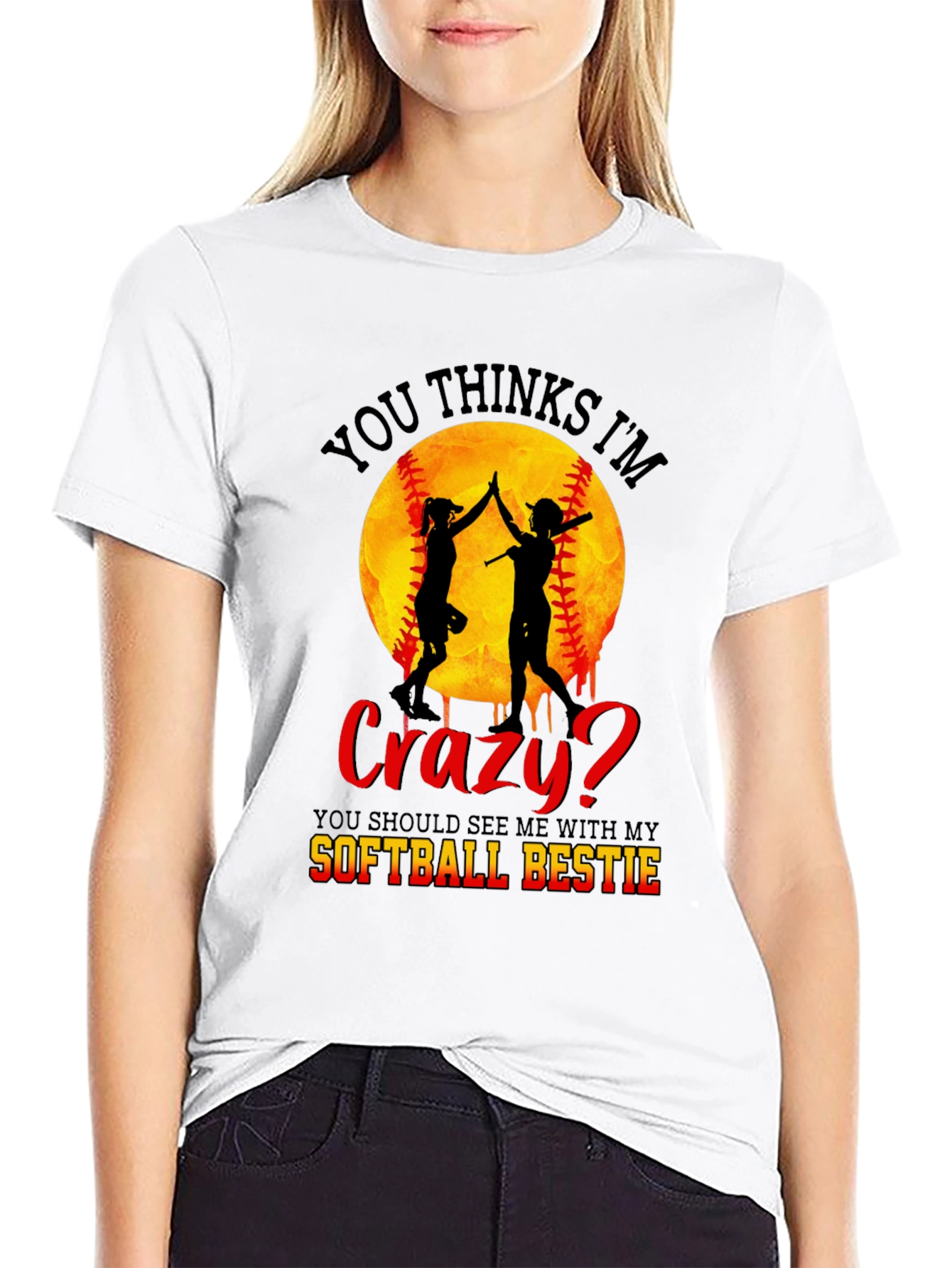 Crazy Softball Bestie T-Shirt