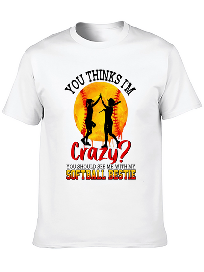 Crazy Softball Bestie T-Shirt