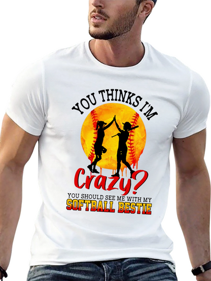 Crazy Softball Bestie T-Shirt