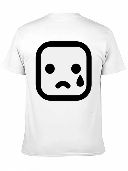Sad Emoji Graphic Black T-Shirt
