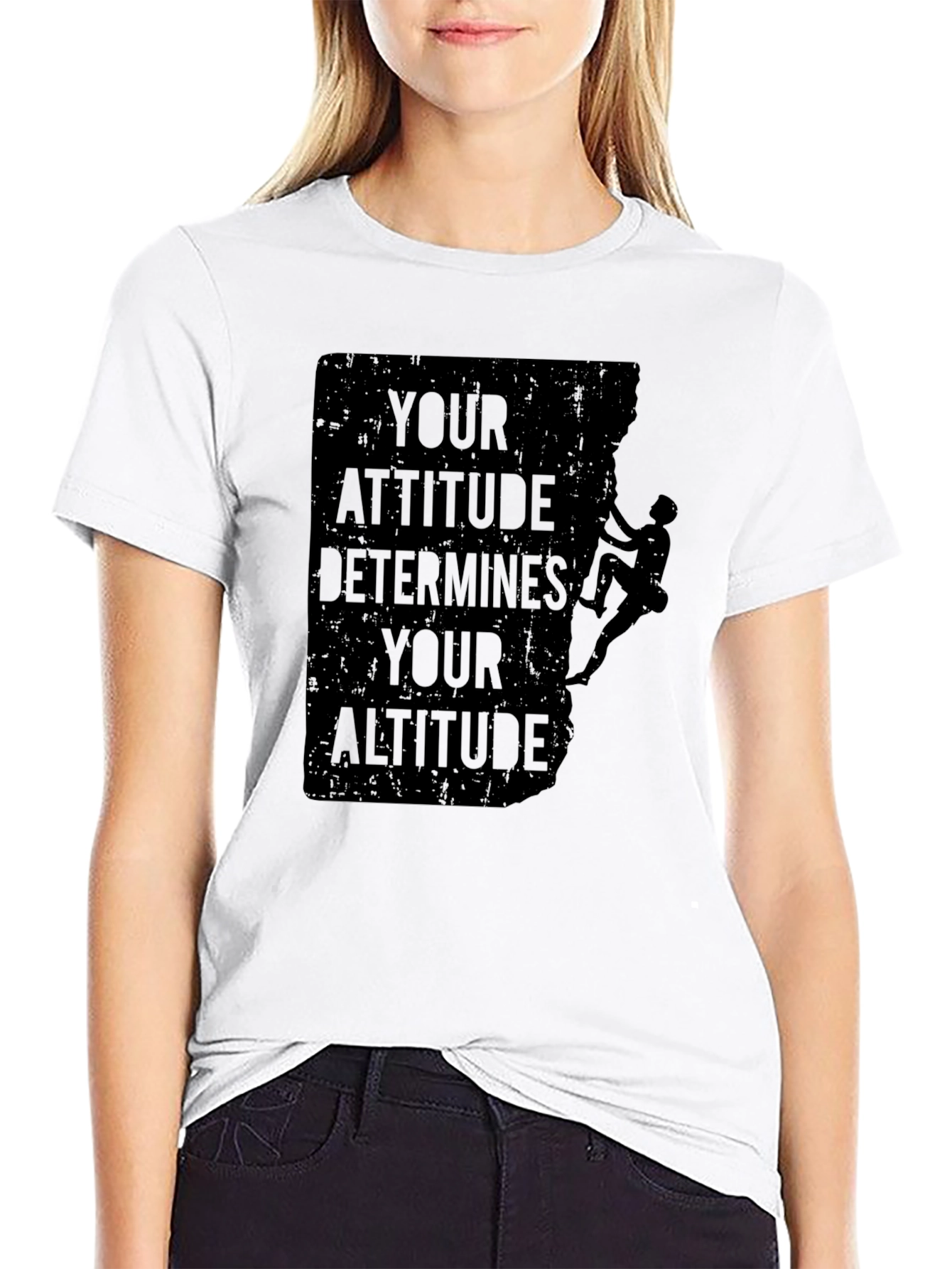 Attitude Determines Altitude Graphic Tee - Black
