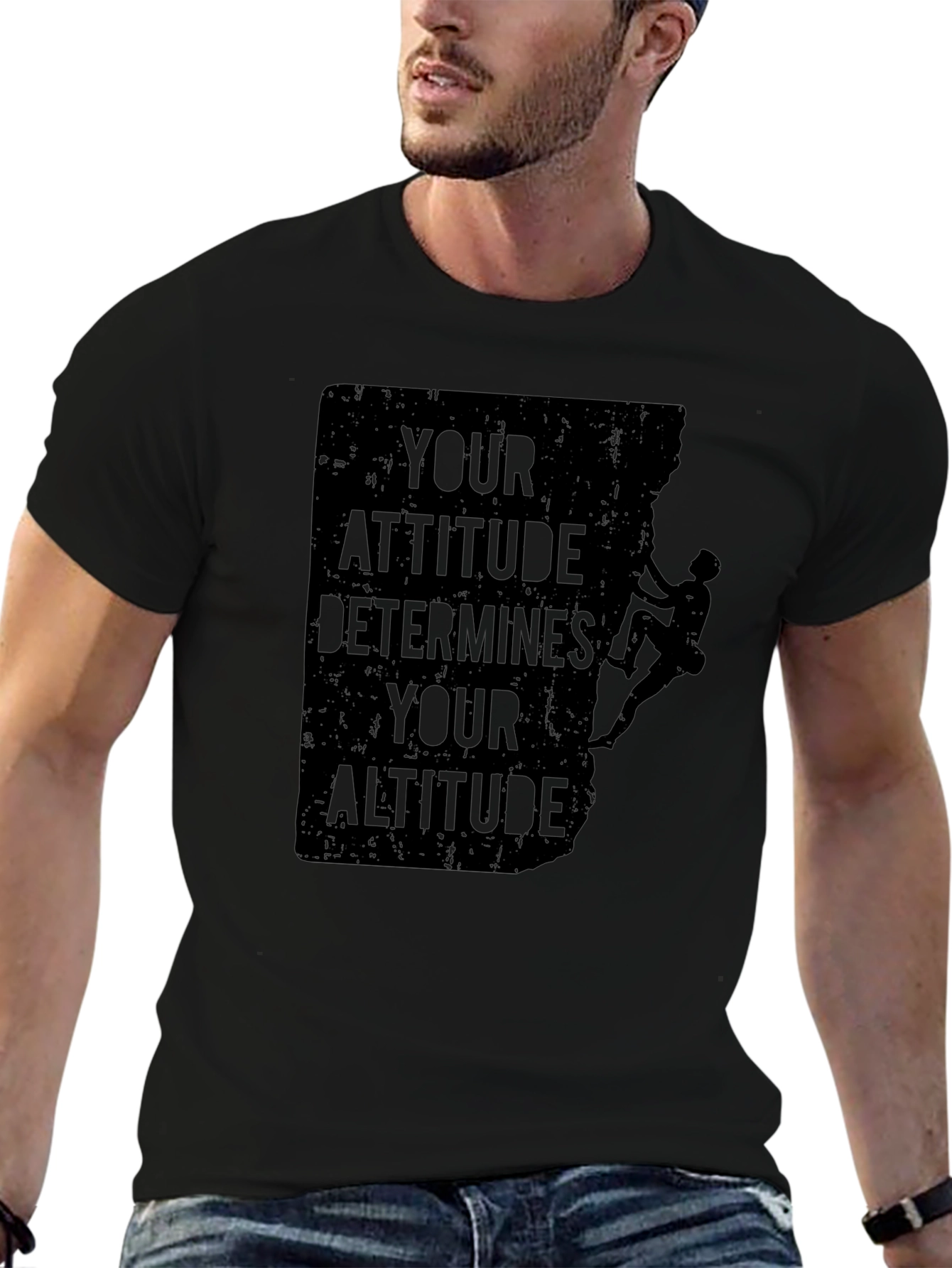 Attitude Determines Altitude Graphic Tee - Black