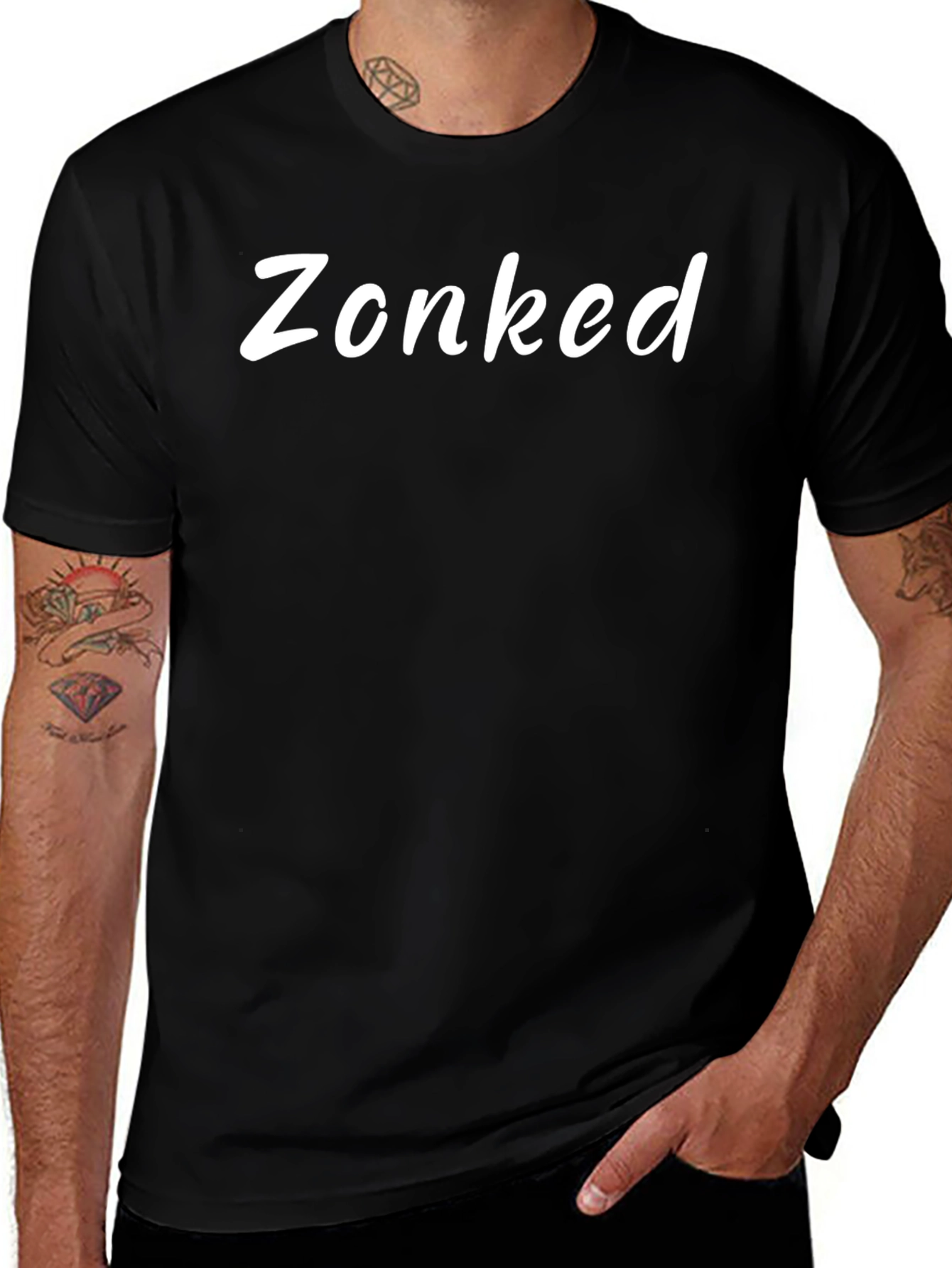 Zonked Black T-Shirt - Casual Wear