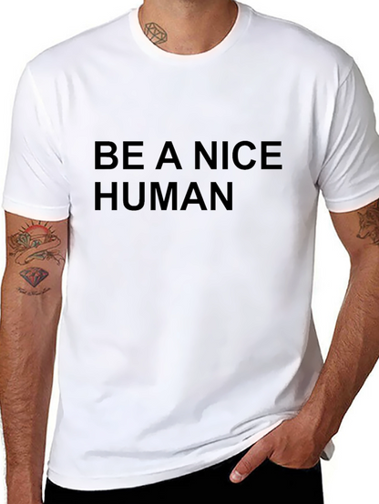 Be A Nice Human Black T-Shirt