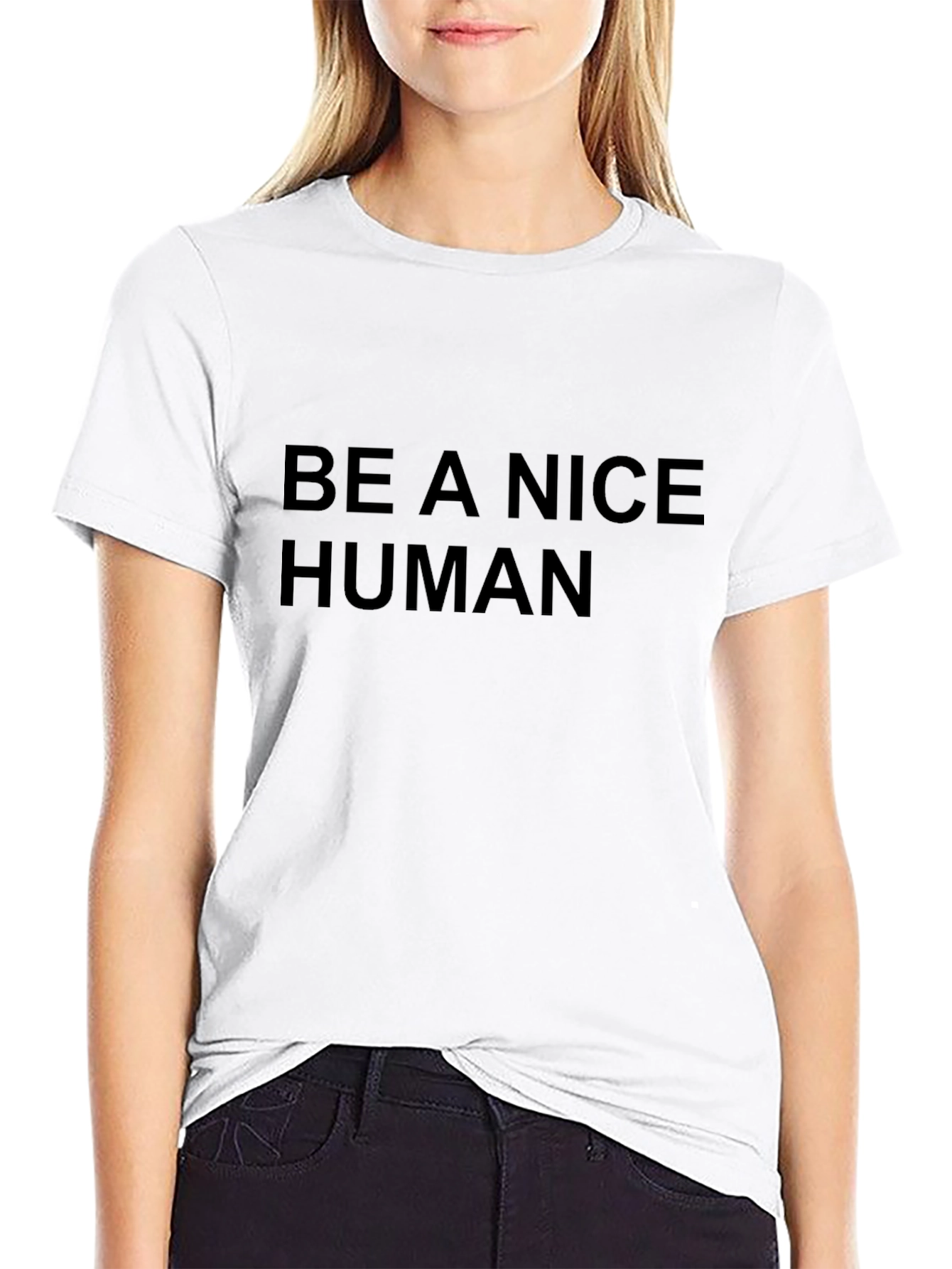 Be A Nice Human Black T-Shirt