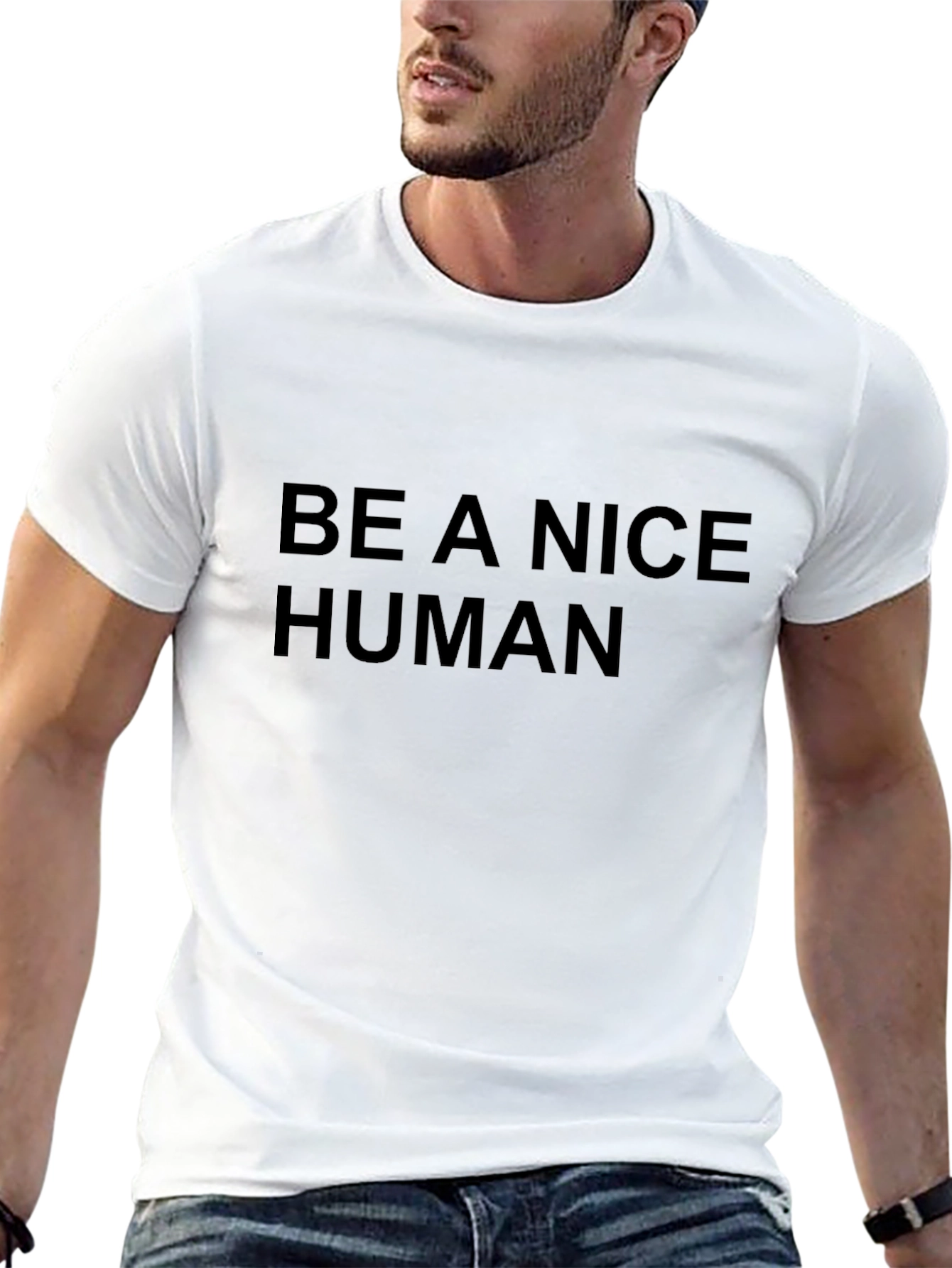 Be A Nice Human Black T-Shirt