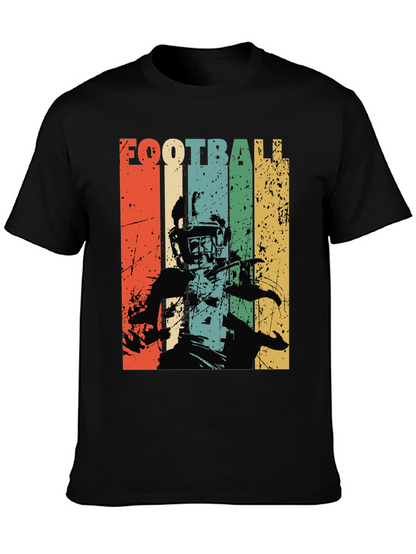 Retro Football Player Graphic T-Shirt