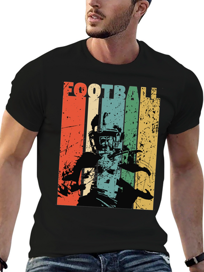 Retro Football Player Graphic T-Shirt