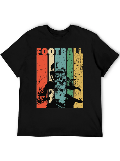 Retro Football Player Graphic T-Shirt