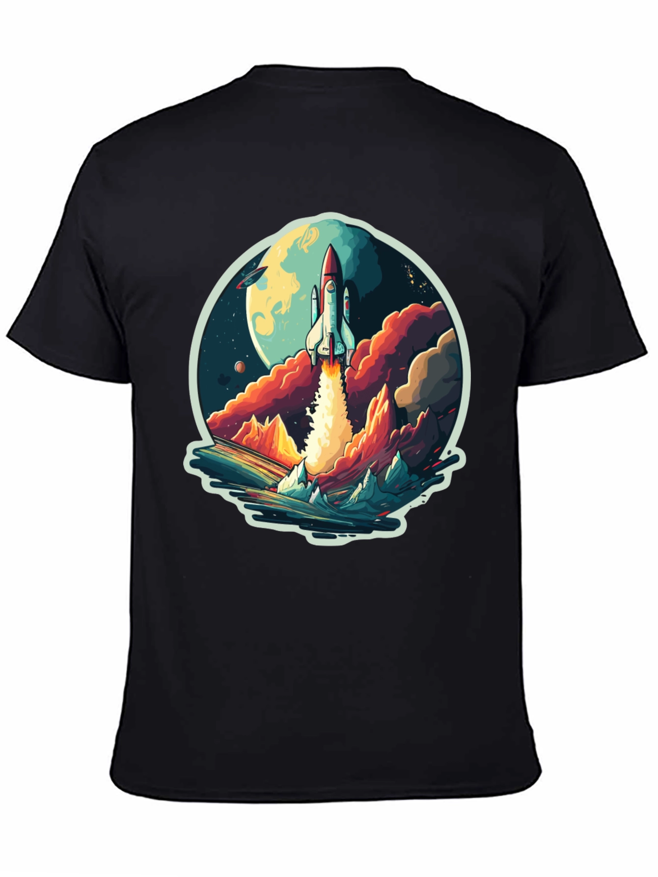 Rocket Launch Graphic T-Shirt - Space Adventure Tee