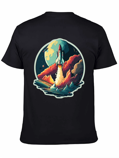 Rocket Launch Graphic T-Shirt - Space Adventure Tee