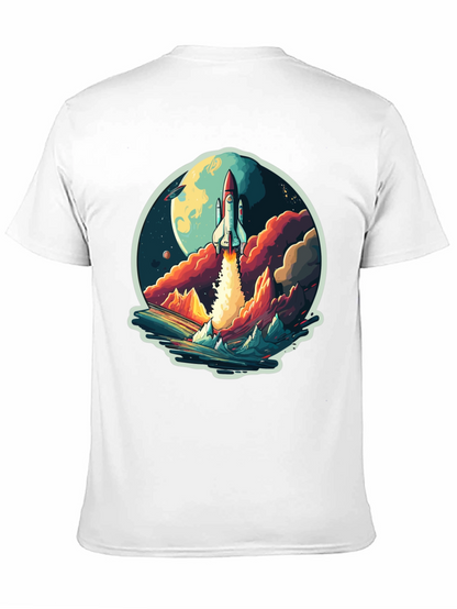 Rocket Launch Graphic T-Shirt - Space Adventure Tee