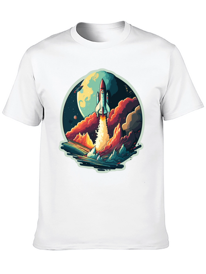 Rocket Launch Graphic T-Shirt - Space Adventure Tee